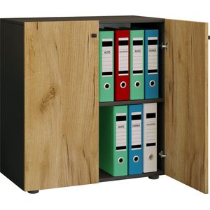 VCM Kantoorkast Boekenarchiefkast Kantoormeubelenkast Lona 2-voudig scharnierende deuren Kantoorkast Boekenarchiefkast Kantoormeubelenkast Lona 2-voudig scharnierende deuren