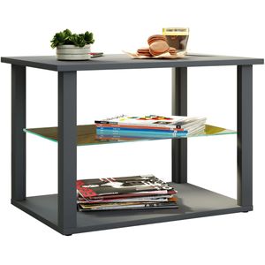 VCM Houten salontafel Sofa-tafel Woonkamertafel Bijzettafel Glas Wanilo M Houten salontafel Sofa-tafel Woonkamertafel Bijzettafel Glas Wanilo M