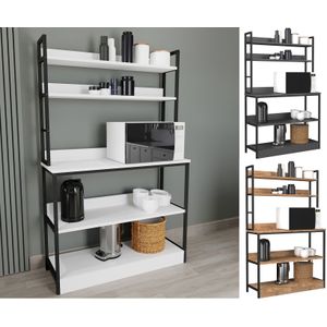 VCM - Keukenkast - Wit - Hout - Met Draaideuren en Laden