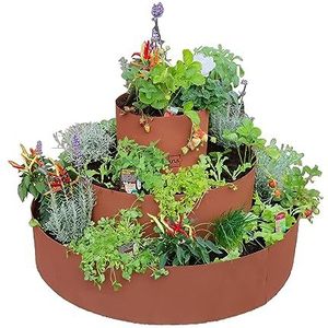 UNUS® Kruidenpiramide in roestlook rond kruidenbed voor terras en tuin
