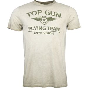 TOP GUN - Ease - T-shirt - Beige - Olijfgroen