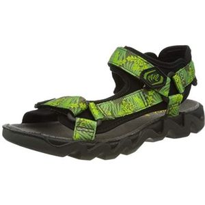 Lurchi olly jongens sandalen, Zwart/Groen