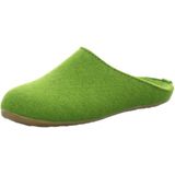 HAFLINGER Everest Fundus vilten pantoffels in eenvoudig design, grasgroen, 42 EU