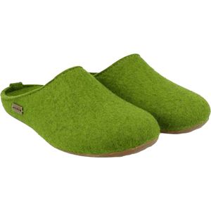 HAFLINGER Everest Fundus vilten pantoffels in eenvoudig design, grasgroen, 42 EU