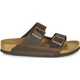 Birkenstock Arizona Habana Zwarte Slippers - Streetwear - Vrouwen