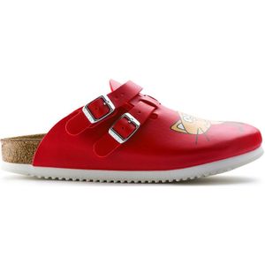 Birkenstock - Clog Kay Superlauf, Birko-Flor, Cat Red, schmal, Größe 36