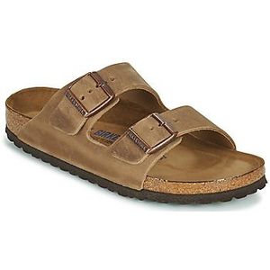 Slipper Birkenstock Unisex Arizona Soft Footbed Oiled Leather Tabacco Brown Narrow-Schoenmaat 40