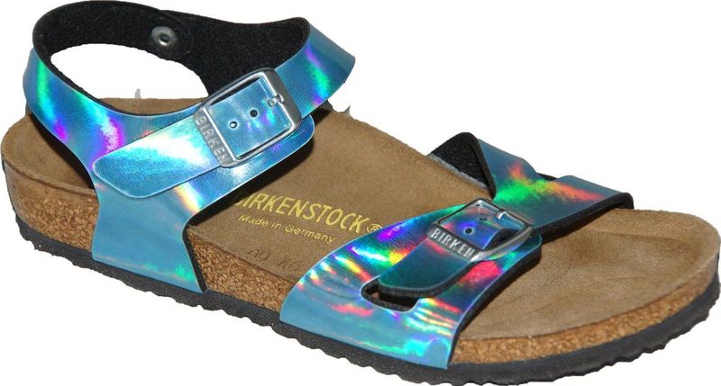 Birkenstock Rio Kinder Smal Blauwdessin