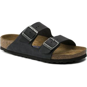 Birkenstock - Geoliede Sandalen - Zwart - Leer - Verstelbare Bandjes