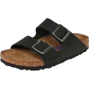 Birkenstock - Geoliede Sandalen - Zwart - Leer - Verstelbare Bandjes