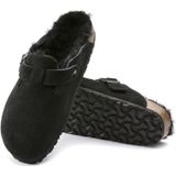 Birkenstock - Boston Shearling - Muiltjes - Zwart - Suède