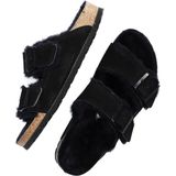 Birkenstock Arizona Heren Slippers Desert Soil Black Regular-fit | Zwart | Imitatieleer | Maat 39
