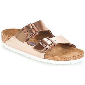 Birkenstockvoor vrouwen. 952093 Arizona Zachte bronzen leren sandalen (38), Leer, Plat, Geen, Casual, Brons