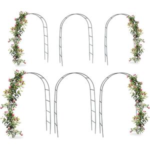 6 x rozenboog - tuinboog - obelisk - pergola - klimop - rankhulp - rozen boog