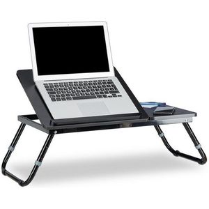 Laptoptafel - Hout - Opklapbaar - Zwart - Ruimtebesparend