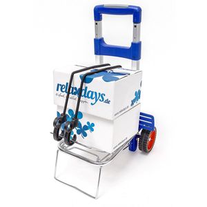 Relaxdays transporttrolley inklapbaar - tot 30 kg - ergonomische handgreep - steekwagen aluminium