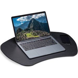 Relaxdays schootkussen zwart - knietafel - laptoptafel - schoottafel - laptopstandaard