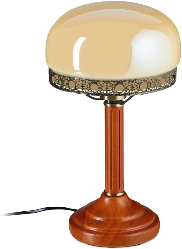 Relaxdays - Tafellamp - Antiek Uiterlijk - Beige - E27