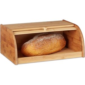 Broodtrommel aanrecht 16,5x30x19 cm met handvat metaal grijs