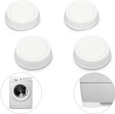 relaxdays - wasmachine trillingsdemper - set van 4 stuks - anti vibratie pads - trilling dempen - wit