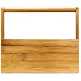 relaxdays Schreibtisch-Organizer braun Bambus 4 Fächer 25,0 x 11,5 x 20,0 cm