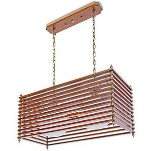 Relaxdays hanglamp hout, metaal en melkglas in hoogte verstelbaar maximum 84 cm 10018900