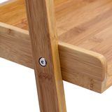 Relaxdays ladderrek bamboe - 4 planken - 176 x 44 x 37 cm - smal - hout - natuur