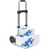 Relaxdays steekwagen inklapbaar - tot 60 kg - 96 x 38 x 37 cm - hoogte verstelbaar - grijs