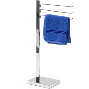 Quvio Handdoekenrek Wand Met 3 Stangen - 60 Cm - Rvs - Zwart
