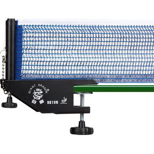 Relaxdays tafeltennisnet, met schroefsysteem, waterafstotend, outdoor, HBD 17,6 x 169,5 x 4,4 cm, ping pong, blauw-zwart