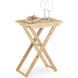 Relaxdays bijzettafel - opvouwbaar - tuintafel - vouwtafel - bamboe hout - klapbaar