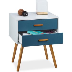 Relaxdays Bijzetkastje retro - Scandinavisch design - telefoontafel - bijzettafel dressoir