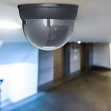 Relaxdays Dummy Camera Dome met LED-licht, met verstelbare camerahoek, beveiligingscamera, dummy camera, zwart