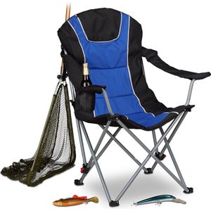 campingstoel opvouwbaar - met verstelbare leuning - inklapbaar - 108x90x72 cm