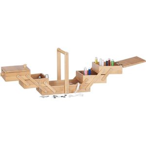 Artina - Wooden storage box for painting material - Valves - 4 compartments - Very practical - 39 x 23 x 17.5 cm Artina - Wooden storage box for painting material - Valves - 4 compartments - Very practical - 39 x 23 x 17.5 cm