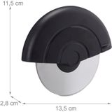 Relaxdays pizzasnijder - rvs - vaatwasserbestendig - rond