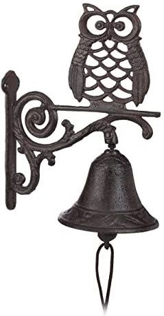 Deurbel - Gietijzer - Uil - Decoratieve Wandklok - Antieke Stijl - 26,5 x 19 x 11 cm