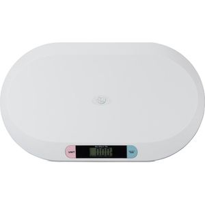 Relaxdays Babyweegschaal digitaal - digitale babyweegschaal - wit - 10g tot 20kg