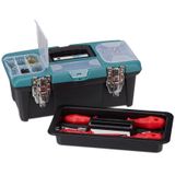 Relaxdays gereedschapskoffer - leeg - 13 x 33 x 18 cm - kunststof - gereedschapskist - afsluitbaar