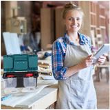 Relaxdays gereedschapskoffer - leeg - 13 x 33 x 18 cm - kunststof - gereedschapskist - afsluitbaar