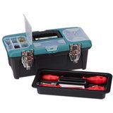 Relaxdays gereedschapskoffer - leeg - 13 x 33 x 18 cm - kunststof - gereedschapskist - afsluitbaar