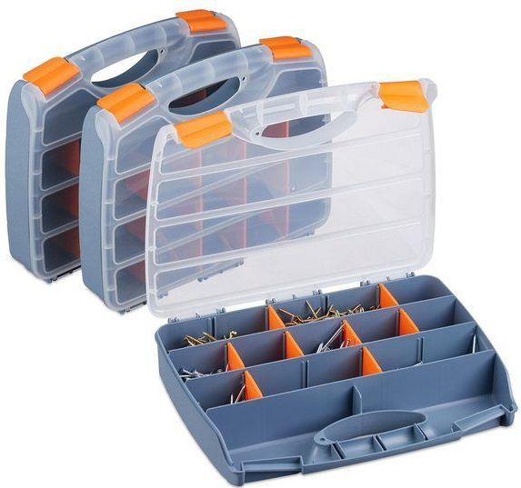 Sorteerdoos - Set van 3 - Leeg - Afsluitbaar - Kunststof