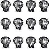 Relaxdays regenpijp beschermer - set van 4 - Ø 13 cm - kunststof boldraadrooster - dakgootbeschermer