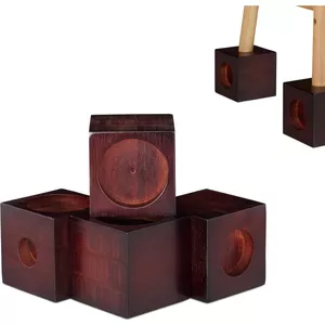 AIRUJIA 5 cm meubelverhoging van koolstofstaal, diameter 6 cm, zelfklevend, robuuste meubelverhoging, voegt 5 cm hoogte toe aan bedden, banken en kasten, vierkant, wit
