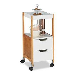 Relaxdays keukentrolley met lades - serveerwagen - wielen - bijzettafel - roltafel - MDF