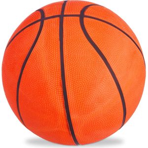 Relaxdays Basketbal maat 7, goede grip, voor binnen & buiten, met ventiel, rubber, om te trainen, voor jongeren, oranje