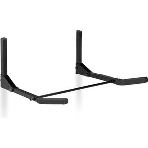 Relaxdays fietsophangsysteem muur - ophangbeugel - inklapbaar - tot 30 kg - 19,5 x 44 x 47 cm - zwart