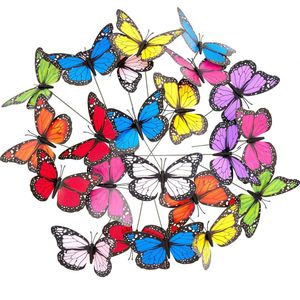 Relaxdays Tuindecoratie - tuinsteker - vlinder decoratie - plantensteker - 36 stuks