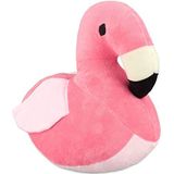 Relaxdays deurstopper flamingo - decoratieve deurbuffer - staand - reeds opgevuld - roze