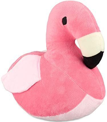 Relaxdays deurstopper flamingo - decoratieve deurbuffer - staand - reeds opgevuld - roze